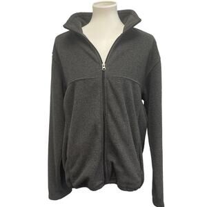 Bass Pro Shop Mens Medium Polyester Full Zip Drawstring Waist Long Sleeve Jacket